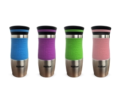 Kubek termiczny ze stali nierdzewnej termos podróżny HOFFNER 400ml Różowy