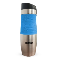 Kubek termiczny ze stali nierdzewnej termos podróżny HOFFNER 480ml Niebieski HF-7545