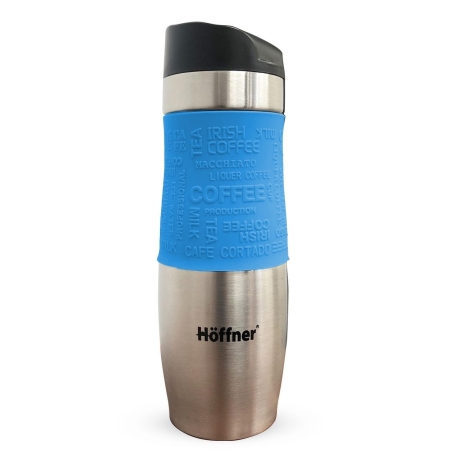 Przejdź do produktu Kubek termiczny ze stali nierdzewnej termos podróżny HOFFNER 480ml Niebieski HF-7545