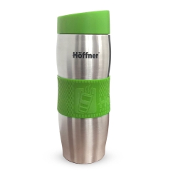 Kubek termiczny ze stali nierdzewnej termos podróżny HOFFNER 380ml Zielony HF-7520