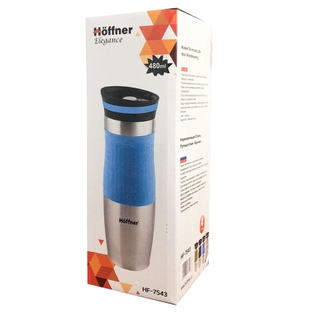 Przejdź do produktu Kubek termiczny ze stali nierdzewnej termos podróżny HOFFNER 480ml Różowy HF-7543