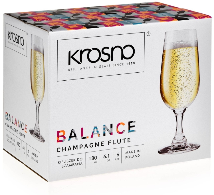 Kieliszki do szampana KROSNO Pure / Balance 180ml