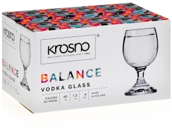 Kieliszki do wódki na nóżce KROSNO Pure / Balance 40 ml (A230)