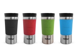 Kubek termiczny ze stali nierdzewnej termos podróżny HOFFNER 380ml Niebieski HF-7516