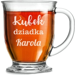 Szklanka "Kubas" z grawerem dla Dziadka 400ml 1szt