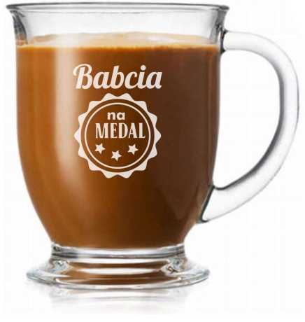 Przejdź do produktu Szklanka "Kubas" z grawerem dla  Babci 400ml 1szt