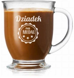 Szklanka "Kubas" z grawerem dla Dziadka 400ml 1szt