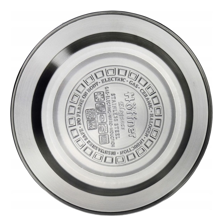 Czajnik metalowy z gwizdkiem Hoffner 3L Indukcja Gaz Czarny HF-3794
