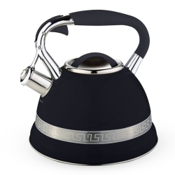 Czajnik metalowy z gwizdkiem Hoffner 3L Indukcja Gaz Czarny HF-3983