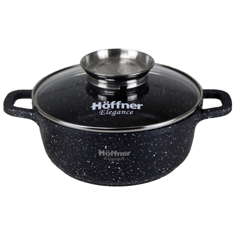 Przejdź do produktu Marmurkowy garnek z pokrywką Hoffner 4,5l HF-7712