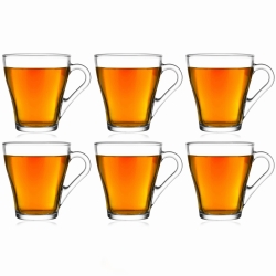 LUMINARC Mahak hartowane przezroczyste szklanki do kawy herbaty 280 ml 6szt