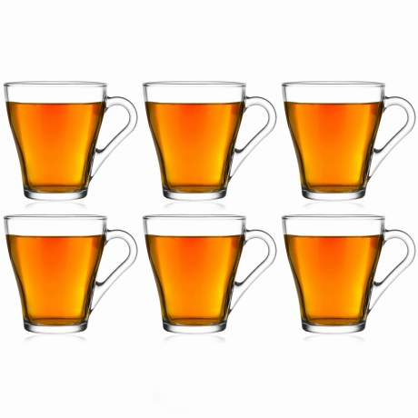 Przejdź do produktu LUMINARC Mahak hartowane przezroczyste szklanki do kawy herbaty 280 ml 6szt