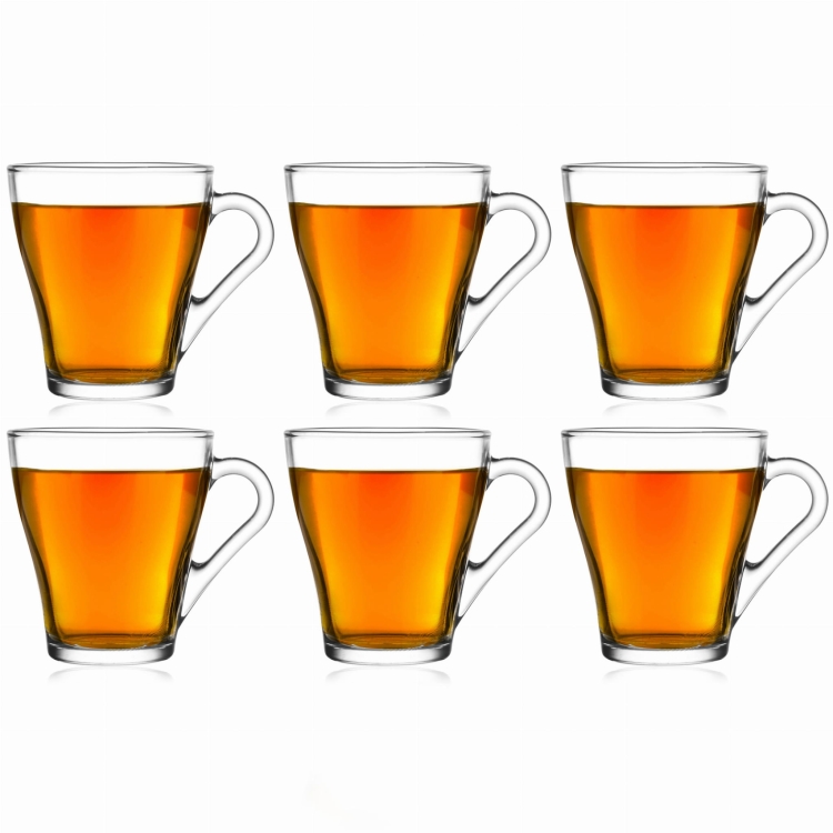 LUMINARC Mahak hartowane przezroczyste szklanki do kawy herbaty 280 ml 6szt