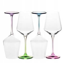 Kieliszki do wina z kolorowymi denkami KROSNO Avant-Garde DECO 450ml A'4