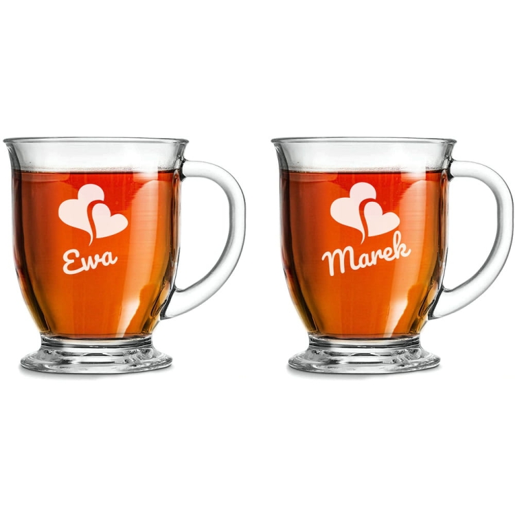 Szklanka z grawerem na Walentynki 400ml 2szt
