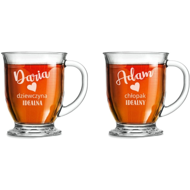 Szklanka z grawerem na Walentynki 400ml 2szt
