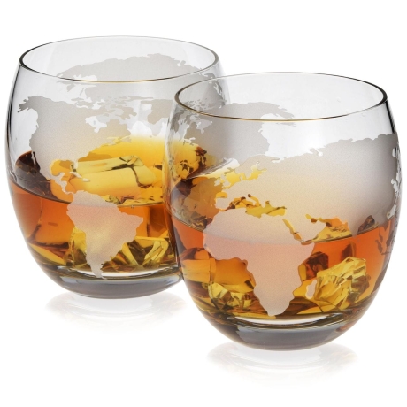 Przejdź do produktu Szklanki do whisky GLOBUS | 300ml  | 2szt. | Globe glasses w pudełku Szklanka.pl