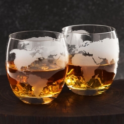 Szklanki do whisky GLOBUS | 300ml | 2szt. | Globe glasses w pudełku Szklanka.pl