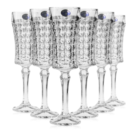 Przejdź do produktu Kryształowe kieliszki do szampana Bohemia DIAMOND 120ml