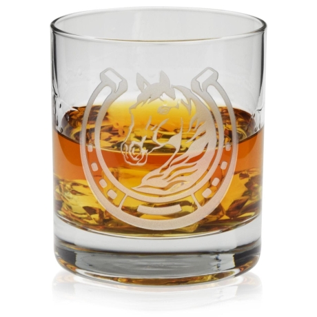 Przejdź do produktu Szklanka do whisky "KONIE - PODKOWA" 300 ml | 1 szt. | Horse glass w pudełku Szklanka.pl