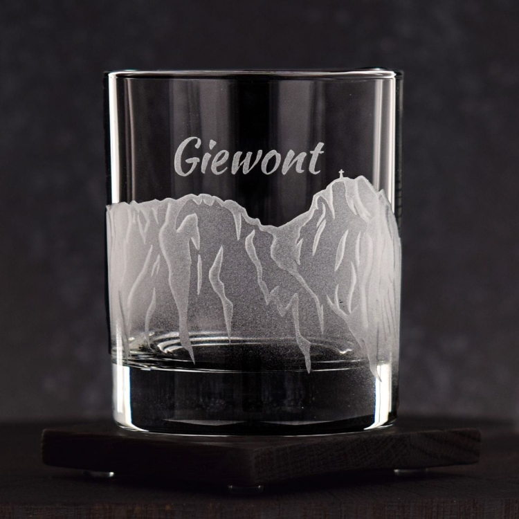 Szklanki do whisky "POLSKIE GÓRY" 300 ml | 2 szt. | Glasses of mountains w pudełku Szklanka.pl
