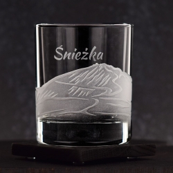 Szklanki do whisky "POLSKIE GÓRY" 300 ml | 2 szt. | Glasses of mountains w pudełku Szklanka.pl