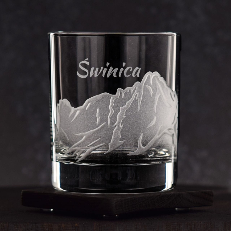 Szklanka do whisky "POLSKIE GÓRY" 300 ml | 1 szt. | Glasses of mountains w pudełku Szklanka.pl