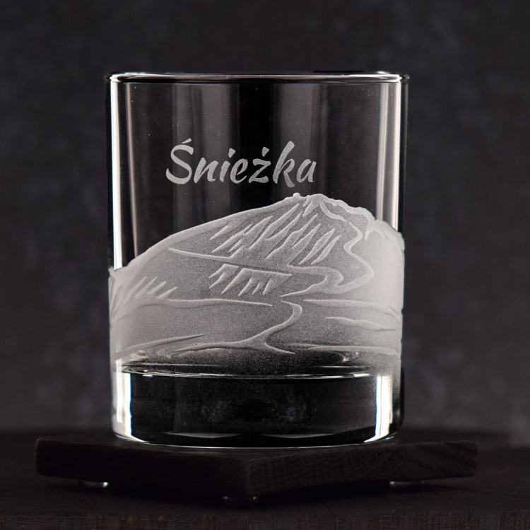 Szklanka do whisky "POLSKIE GÓRY" 300 ml | 1 szt. | Glasses of mountains w pudełku Szklanka.pl