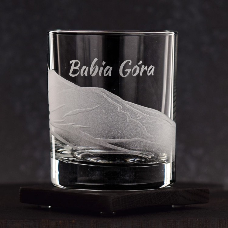 Szklanka do whisky "POLSKIE GÓRY" 300 ml | 1 szt. | Glasses of mountains w pudełku Szklanka.pl