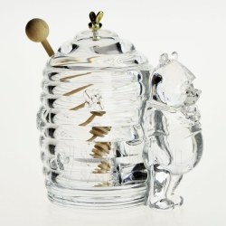  Kryształowy pojemnik na miód BOHEMIA "TEDDY BEAR" 350 ml 