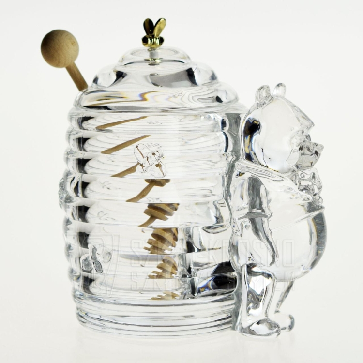  Kryształowy pojemnik na miód BOHEMIA "TEDDY BEAR" 350 ml 