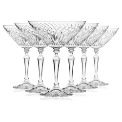 Piękne kryształowe kieliszki do martini JULIA Linea 175ml 6szt