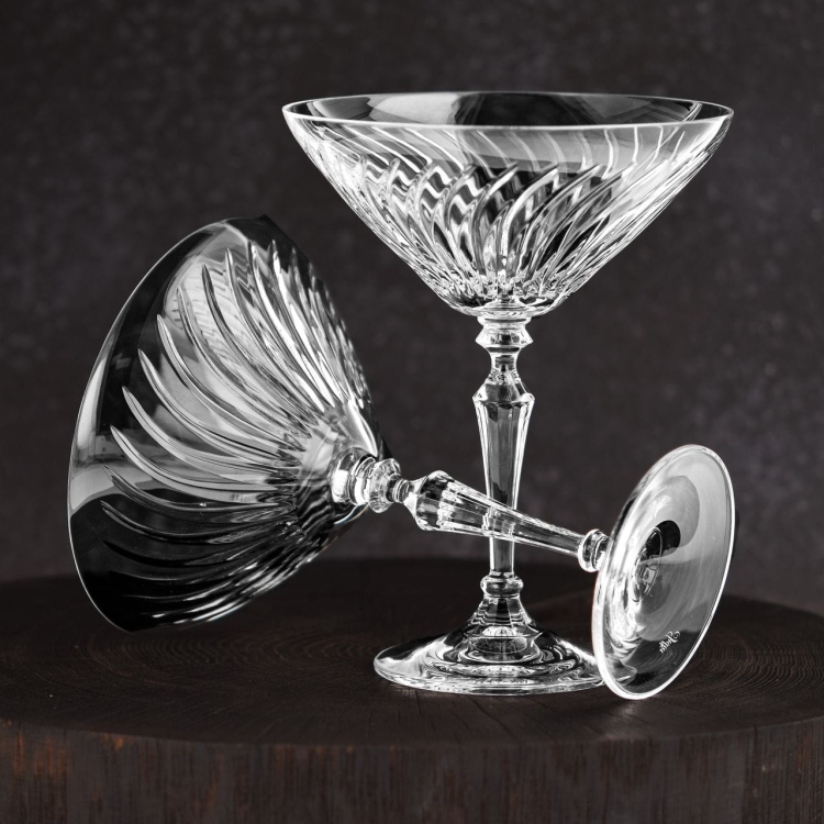 Piękne kryształowe kieliszki do martini JULIA Linea 175ml 6szt