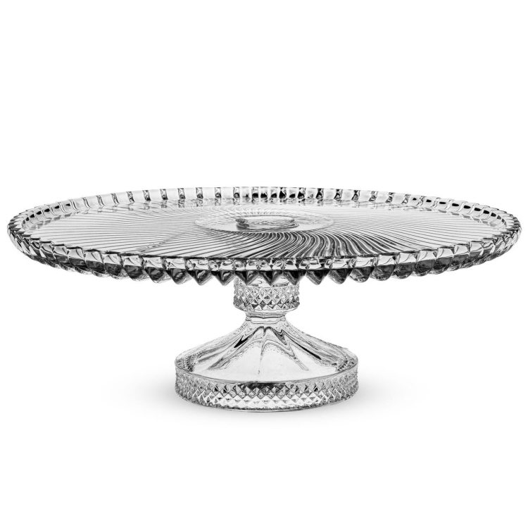 Piękna kryształowa tortownica Julia Linea 32 cm