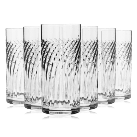 Przejdź do produktu Kryształowe wysokie szklanki do koktajli, soków JULIA Linea 285ml 6szt.