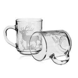 Kubki z uchem do kawy herbaty soku "Myśliwskie" 250ml 6szt