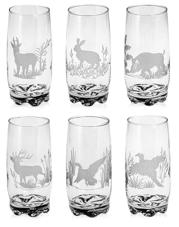 Wysokie szklanki long drink do drinków soku wody "Myśliwskie" 350ml