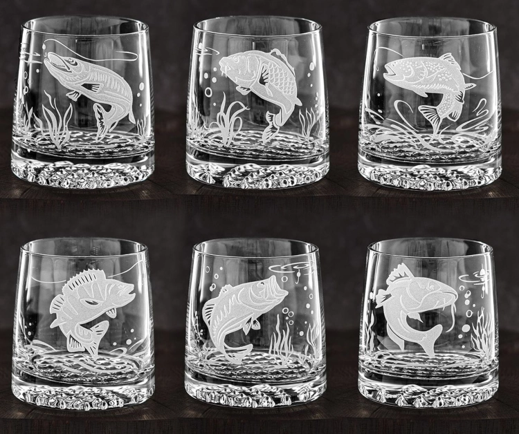 Wędkarskie szklanki do whisky (Fjord) 300ml 6szt.