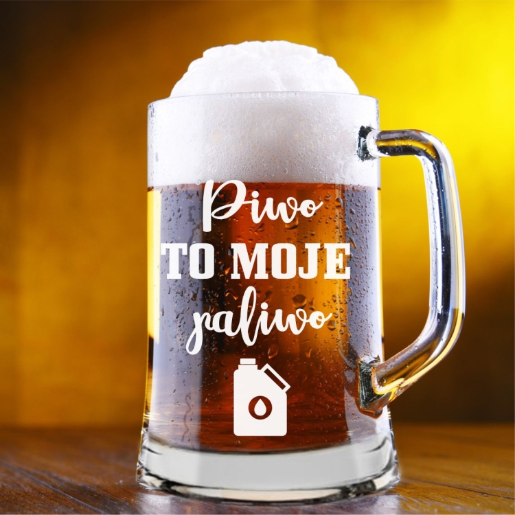 Kufel do piwa z grwerem na prezent 685ml 1szt