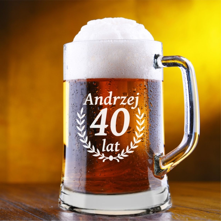 Kufel do piwa z grawerem na prezent 685ml 1szt