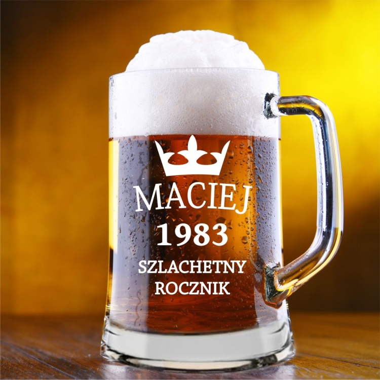 Kufel do piwa z grawerem na prezent 685ml 1szt