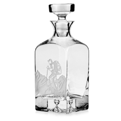 Komplet do whisky 6+1 "Polskie góry" Tatry karafka + szklanki w skrzynce