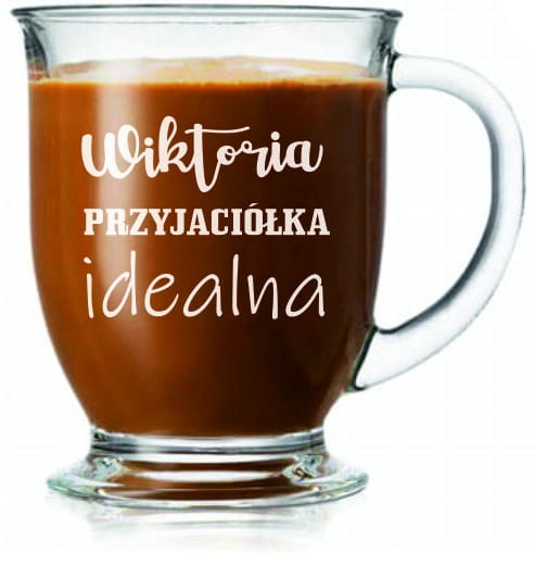Kubek z grawerem do kawy herbaty szklanka 400ml 1szt