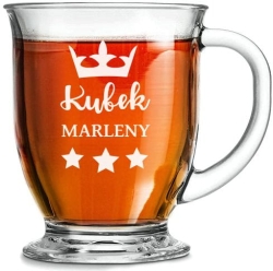 Kubek z grawerem do kawy herbaty szklanka 400ml 1szt