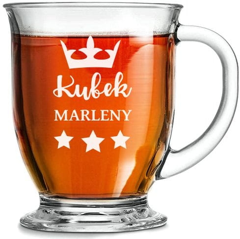 Kubek z grawerem do kawy herbaty szklanka 400ml 1szt