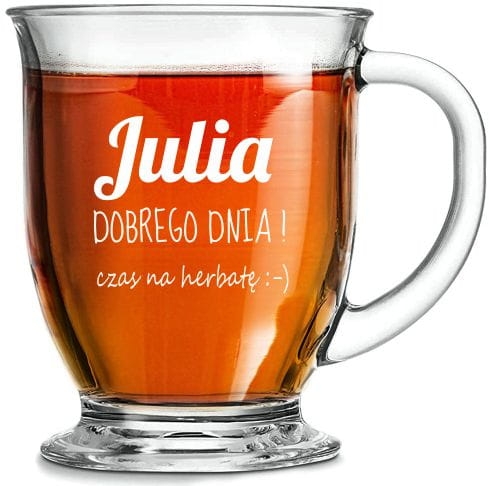 Kubek z grawerem do kawy herbaty szklanka 400ml 1szt