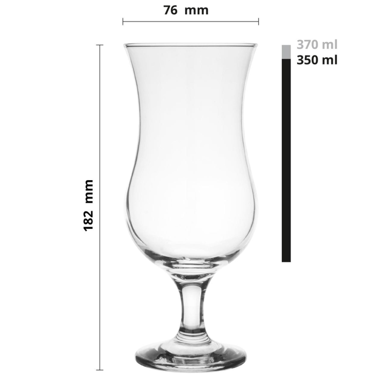Kieliszki koktajlowe szklanki na nóżce pokale do wody, soku 350ml 6szt.