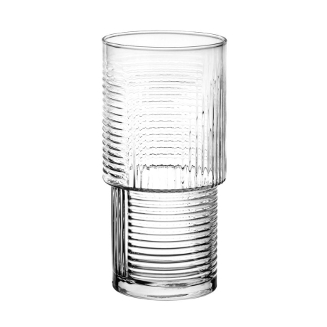 Przejdź do produktu Szklanki ryflowane wysokie do napojów soku wody 400 ml 6szt.