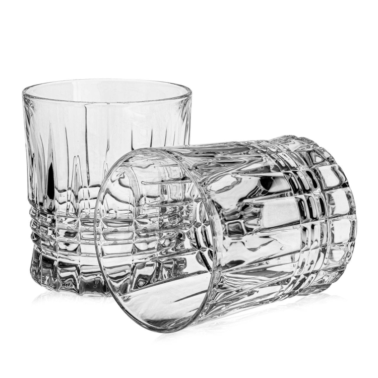 Kryształowe szklanki do whisky BOHEMIA PERFECTO 300ml w skrzynce z GRAWEREM
