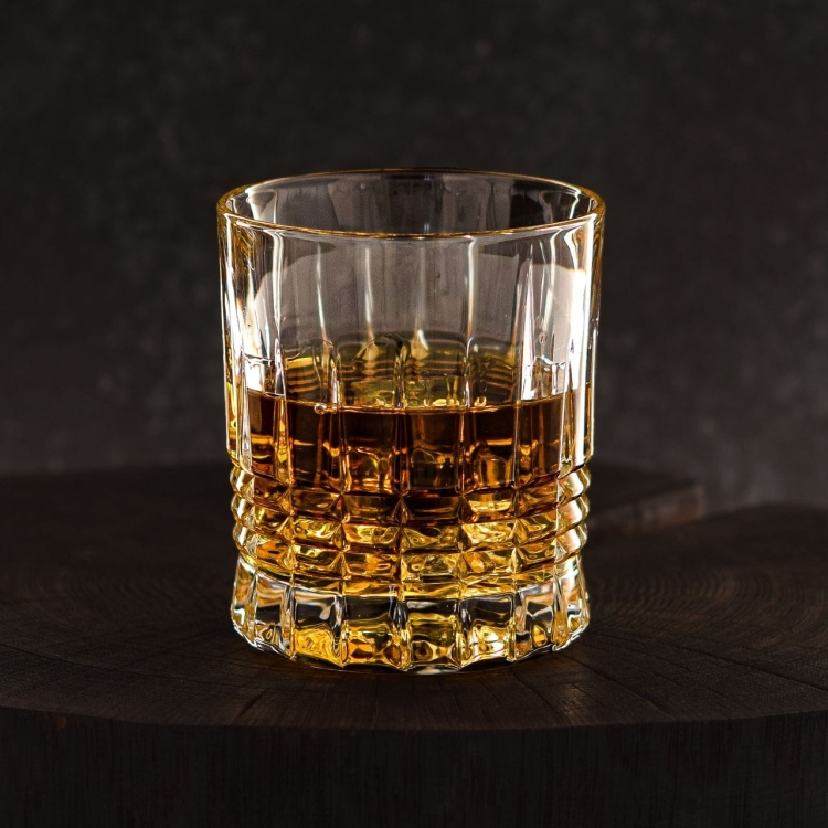 Kryształowe szklanki do whisky BOHEMIA PERFECTO 300ml w skrzynce z GRAWEREM